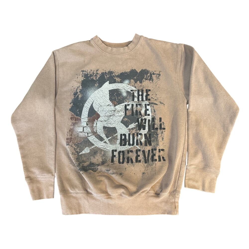 The Hunger Games Experience crewneck sweatshirt The fire will burn forever